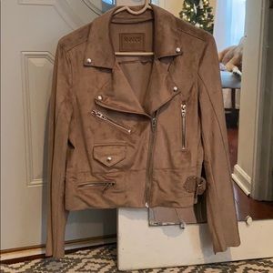 Faux Suede Moto Jacket
